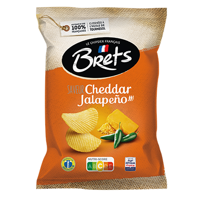 Chips Brets ondulées saveur Cheddar Jalapeno 125 g