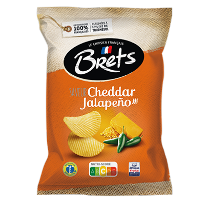 Chips Brets ondulées saveur Cheddar Jalapeno 125 g