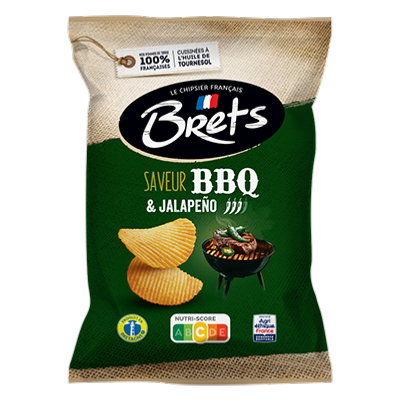 Chips Brets ondulées saveur BBQ & Jalapeño - 125 g