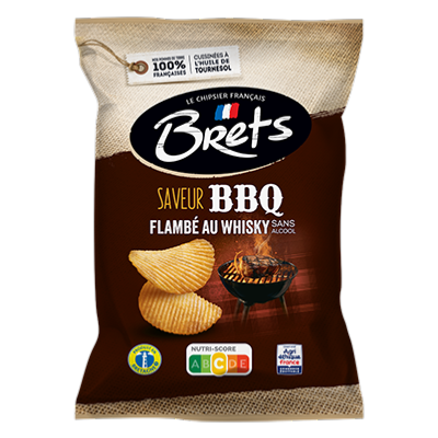 Chips Brets ondulées saveur BBQ & Whisky - 125 g