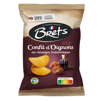 Chips Brets ondulée saveur Confit d'Oignons & Vinaigre Balsamique 125g
