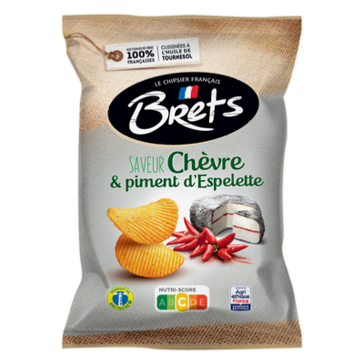 Chips Brets ondulées saveur Chèvre & Piment d'Espelette 125 g