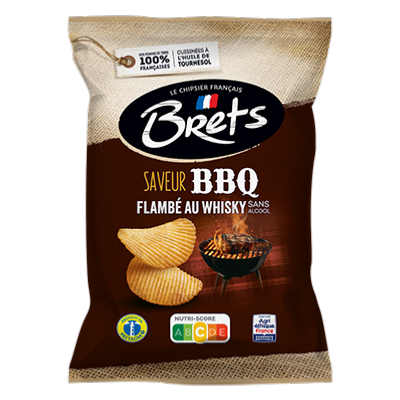 Chips Brets ondulées saveur BBQ & Whisky - 125 g