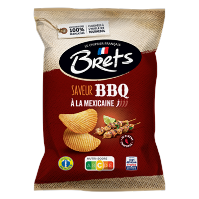 Chips Brets ondulées saveur BBQ à la mexicaine - 125 g