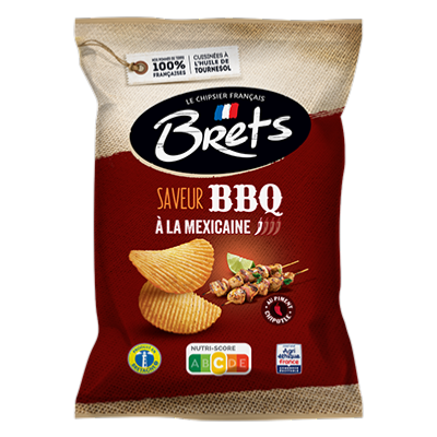 Chips Brets ondulées saveur BBQ à la mexicaine - 125 g